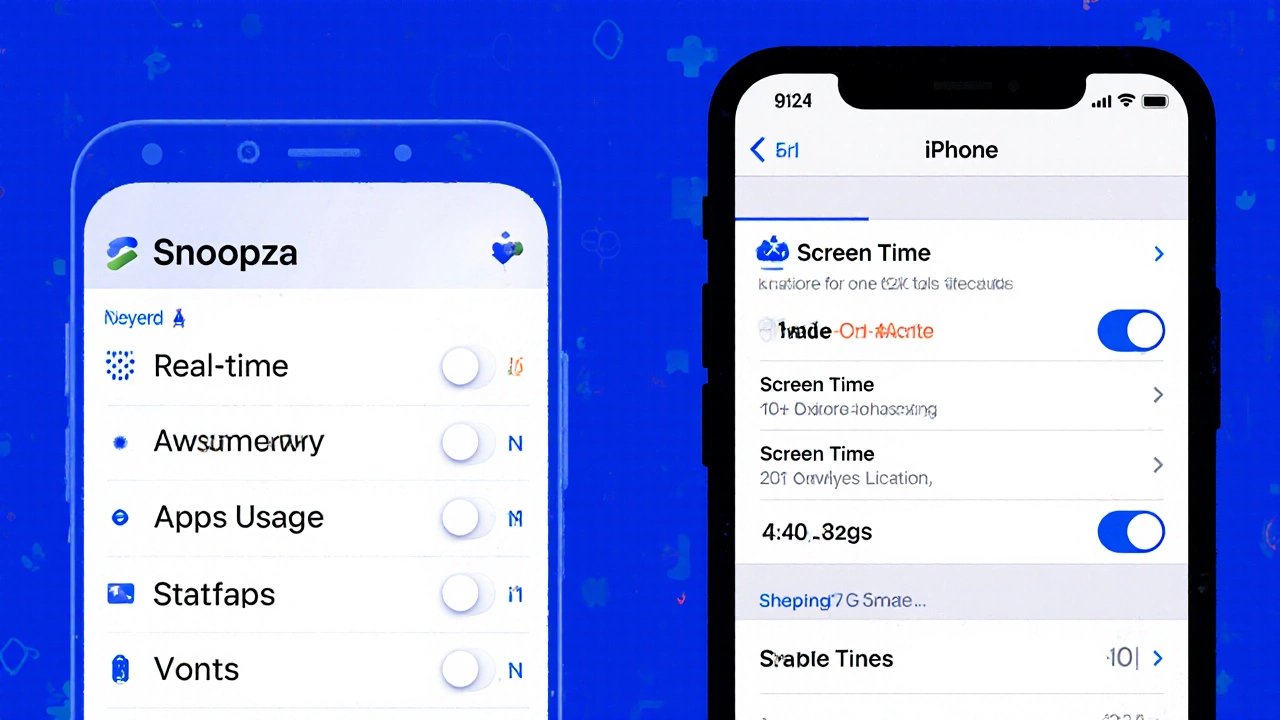Porovnání funkcí Snoopza na Androidu a iOS zařízení.