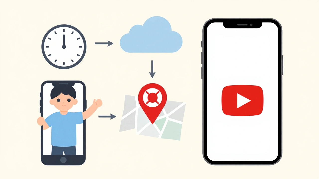 Přehled funkcí Family Link: čas na zařízení, poloha a blokované aplikace.