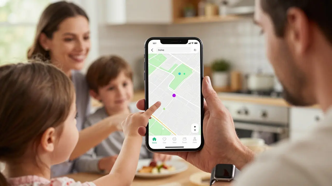 Rodina společně sleduje polohy všech členů na jedné mapě v aplikaci Find My.